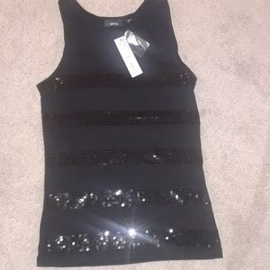 APT9 black sequins dress tank